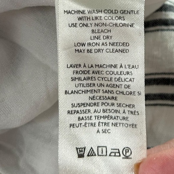 Anthropologie Pilcro Ruffle-Collar Button Down Midi Dress Striped Motif NEW 10 - Picture 5 of 6